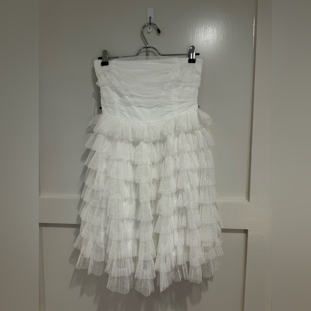 White fluffy mini dress 🤍